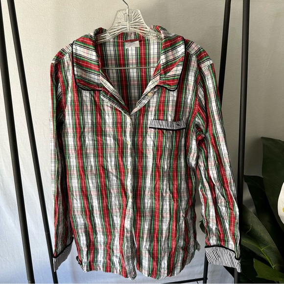 Vineyard Vines Plaid Button Down Pajama Top / Size M - Picture 1 of 6
